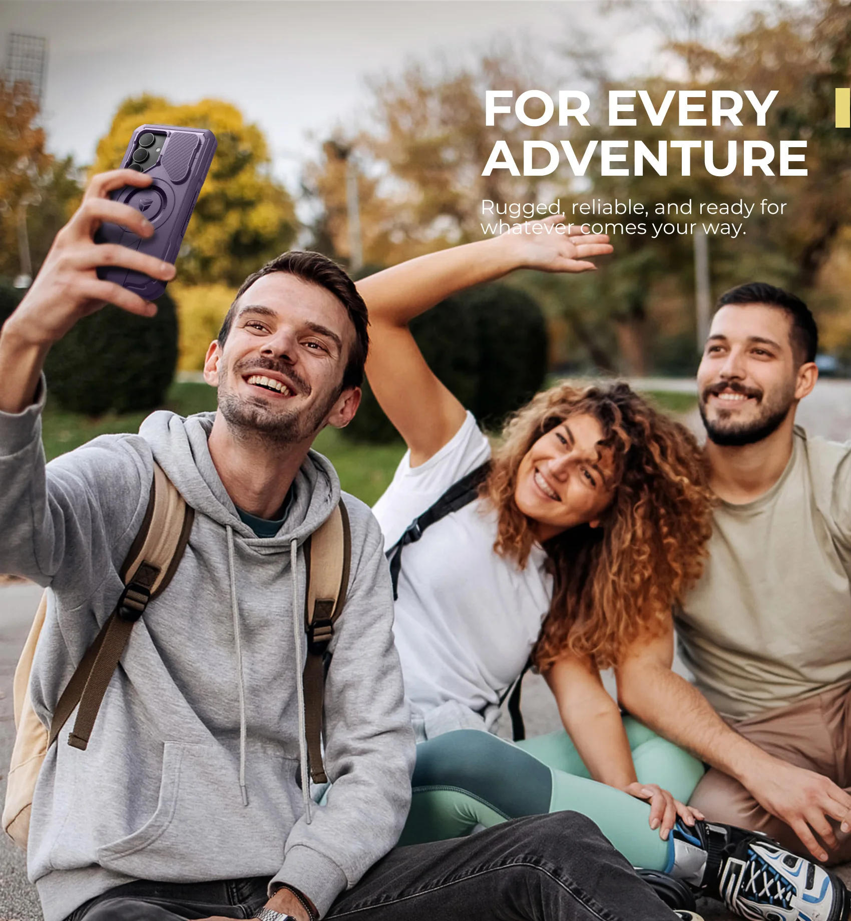 Shockproof Case with Sliding Camera Cover, Screen Protector, and Kickstand