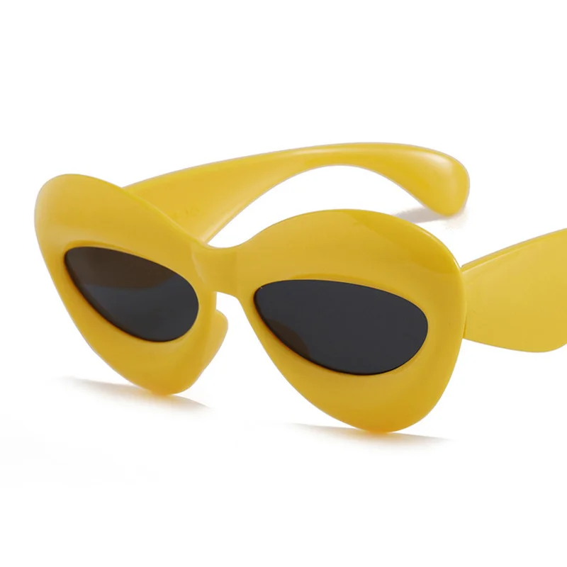 Trend Women's Sunglasses Goggle Retro Oversized Oval Sun Glasses Punk Eyewear Female Futuristic Shades Eyeglasses UV400