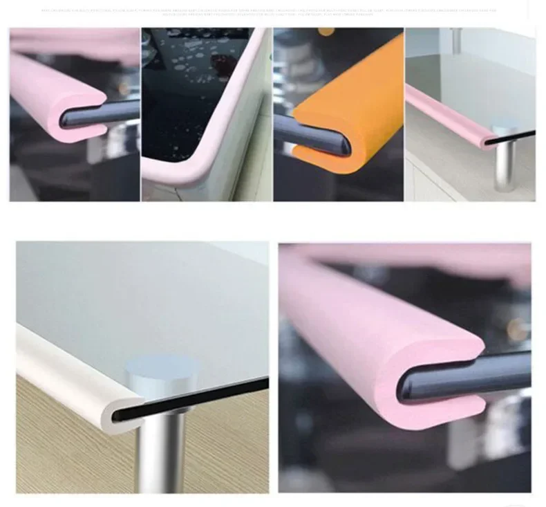 2M U Shape Baby Safety Corner Protector From Children Home Furniture Corners Angle Protection Child Safety Table Protector Tape silicone table corner protector,table corner protector,furniture anti collision strip,door anti collision protector