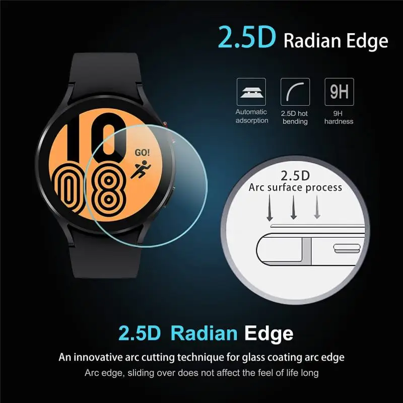 Tempered Glass For Samsung Galaxy Watch 4/classic/Active 2/Gear S3 44mm 40mm 46mm 42mm HD Clear Hydraulic Film Screen Protector