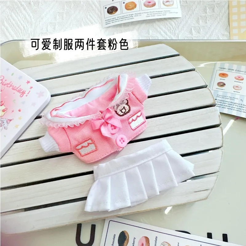 thumbnail image 1 of Ropa para muñecas Labubu de 17 cm, juguete, minimuñeca de peluche, accesorios, atuendo de estudiante, vestido de sirvienta, horquillas para el cabello, regalo para fanáticos, 1 of 5