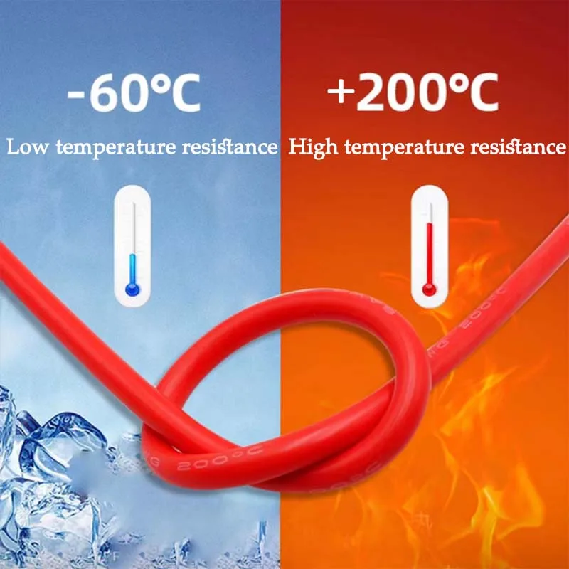 Silicone Power Cable 14 16 18 20 22 AWG High Voltage Electrical Wire Red Black White Green Blue Yellow Six Color Kits