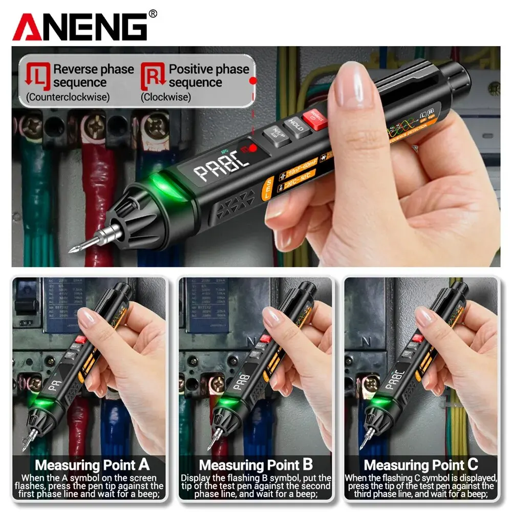 ANENG A3009 Mini Digital Multimeter Pen Smart Voice Broadcast Tester Meter Multimetro DC AC Voltage Professional Test Tools 2