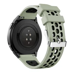 Sport Silicone Watch Strap - Premium Replacement Band, 22mm Bracelet Belt (Light green black)
