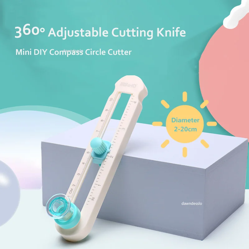Adjustable 360 Round Cutting Knife paper cutter DIY Compass Circle Cutter Scrapbooking Cutters Circular Paper Scrapbooking Cards Cutters