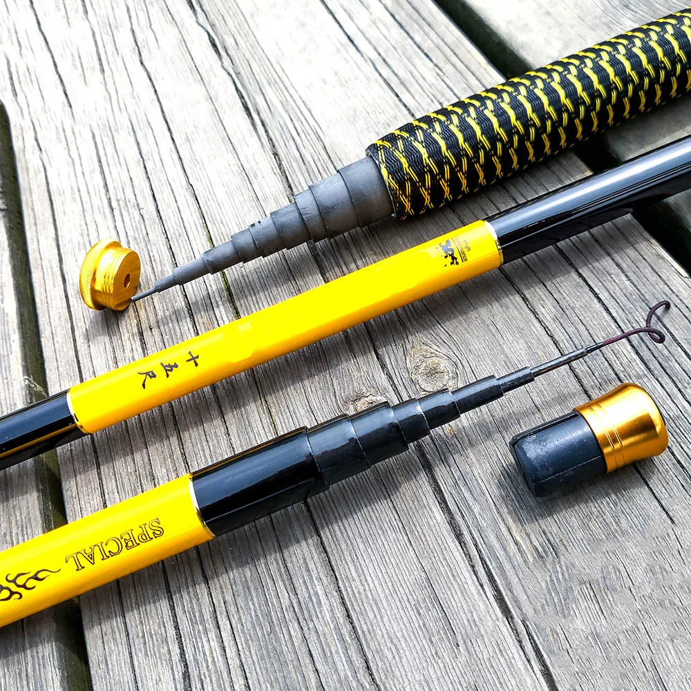 Canne télescopique pêche en rivière JOSBY 2.7M-7.2M carbone FBR ultraléger pour carpe et truite