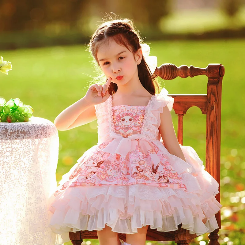 Summer New Girls Lolita Cute Cartoon Princess Skirt Children's Puffy Skirt