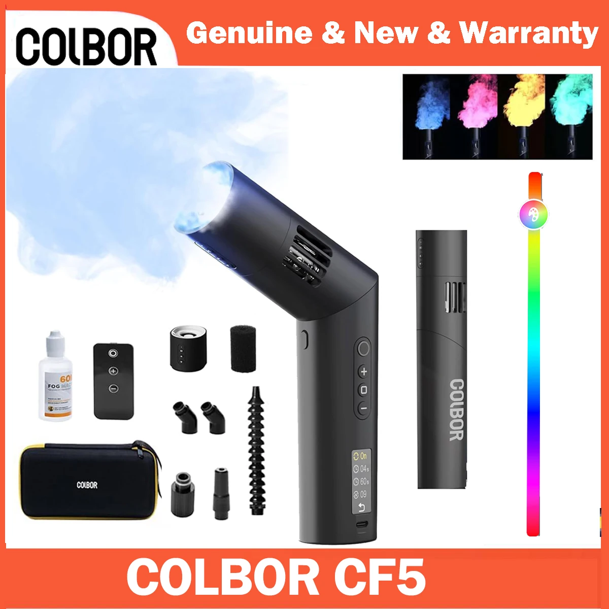 COLBOR CF5 フォグマシン ポータブルスモークマシン 磁気RGB