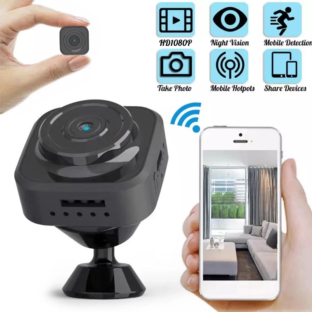 Se97e3c90c8f5425594b22acd48f1e385Z Mini Wifi Camera HD 1080P New Wireless Camcorder Home Security Motion Detection Nanny IP P2P Camera DVR Rechargeable Battery Cam Mallzona