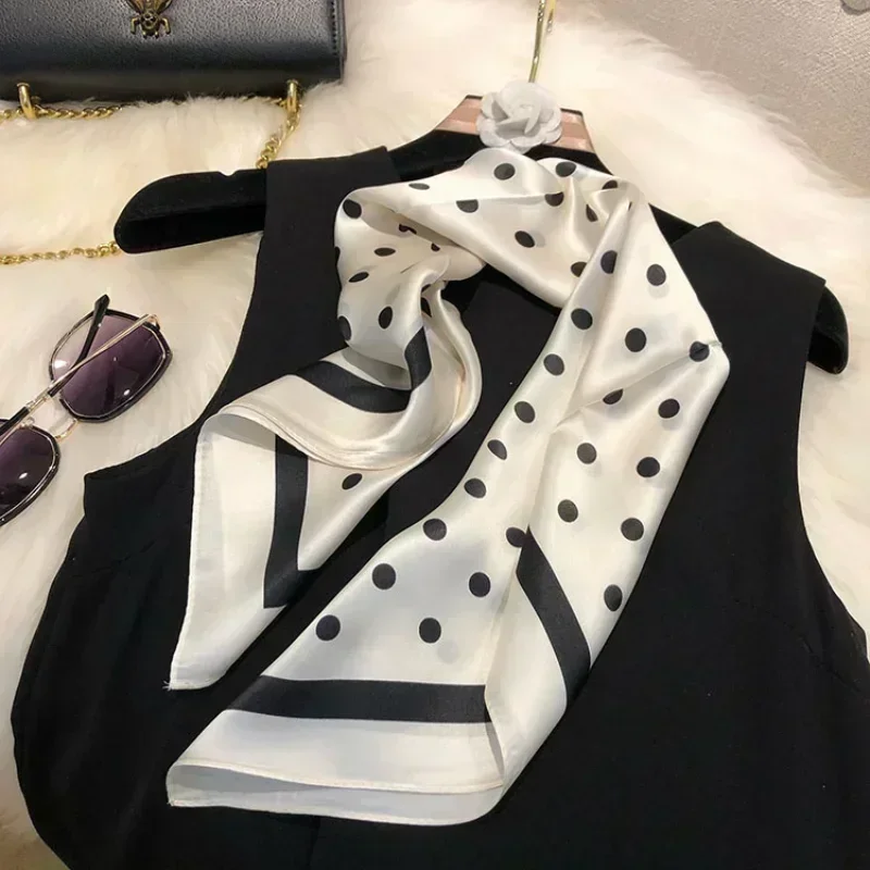 53*53cm Silk Scarves for Woman Fashionable Pattern Smooth To The Touch Spring Summer Sun Protection Silk Scarf 6