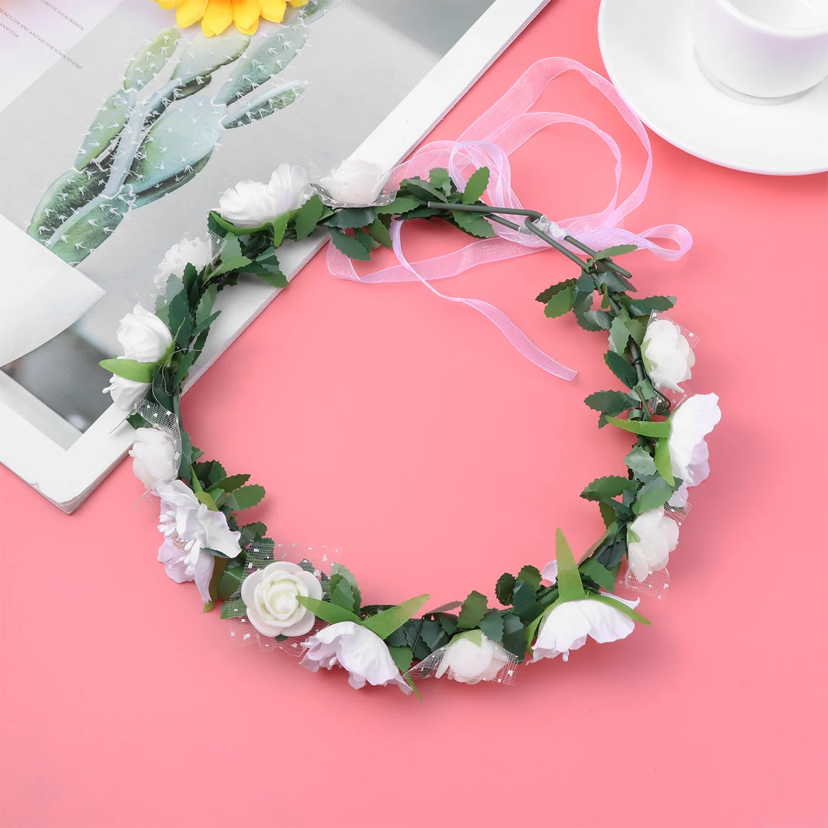 

Свадебные аксессуары для волос Цветочный Венок повязка-Венок головной убор фестивали корона ребенка