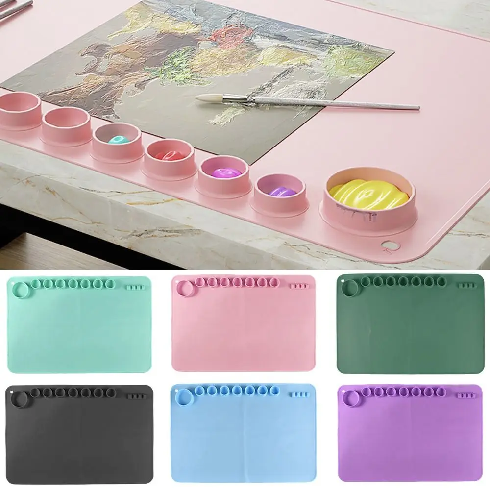 

Office Supplies Non-Stick Durable Waterproof Silicone Painting Mat Craft Mat For Painting Ink Blending Pigment Palette