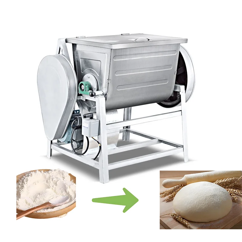 Commercial Spiral Dough Mixer 25kg 50kg 100kg Industrial Electric Horizontal Flour Mixer Dough Kneading Machine 4