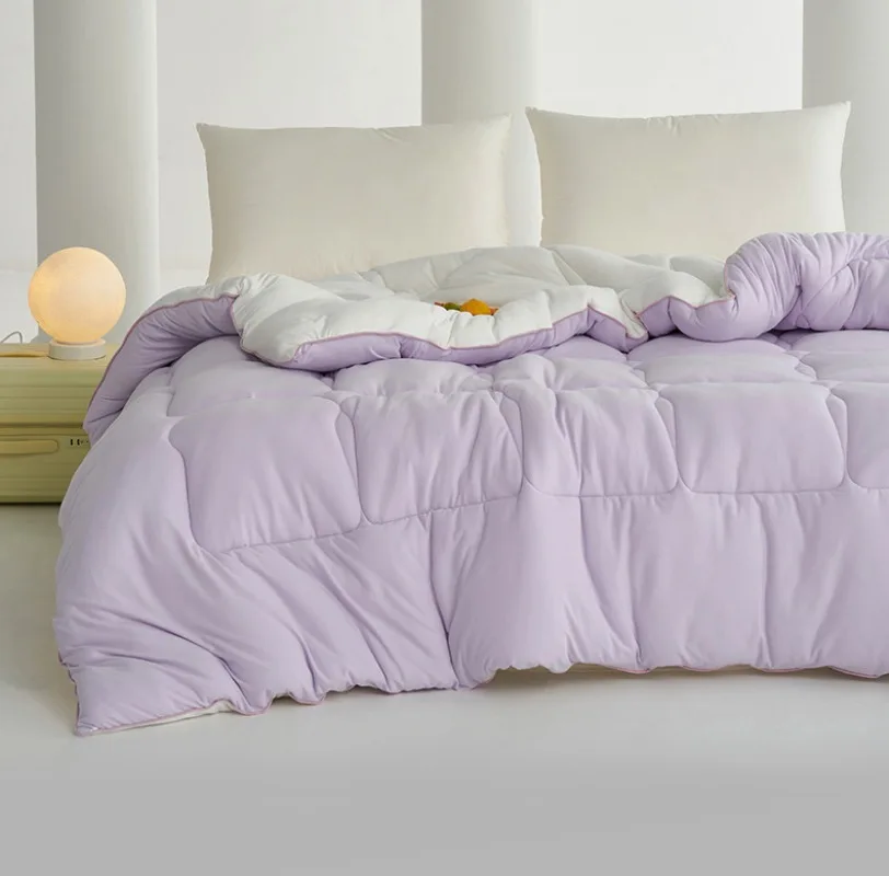 

Стеганое одеяло INS New Class A однотонное молочно-гладкое, стеганое одеяло, утолщенное и теплое стеганое одеяло, весеннее, Осеннее и зимнее стеганое одеяло