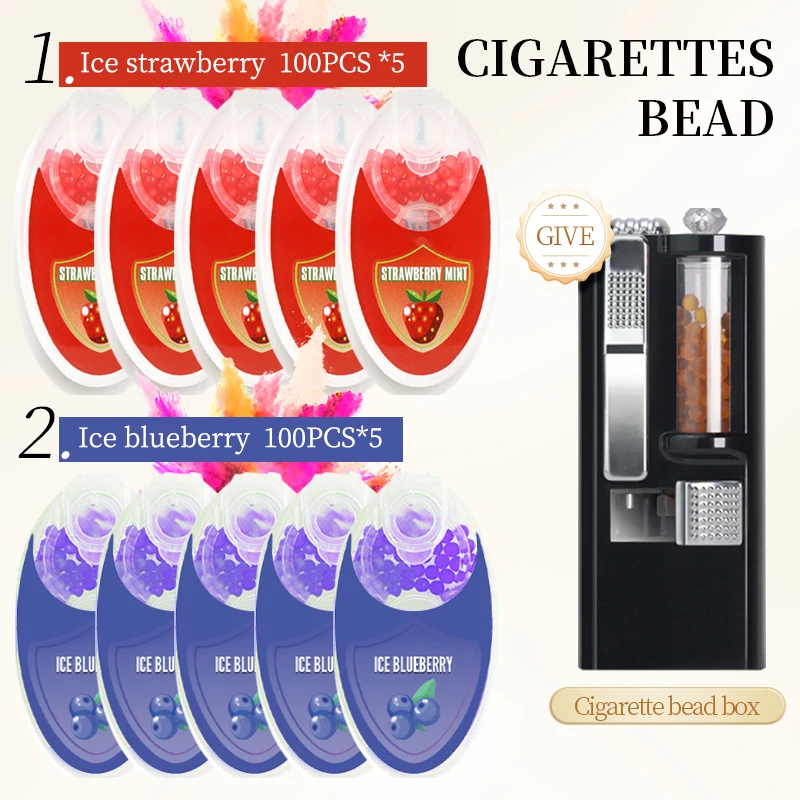 

Mixed Fruit Flavored Cigarette Pop Beads Capsule Pop Portable Operation Buy 10 Boxes And Get 1 Free Bead Box Mint Black Ice Pop