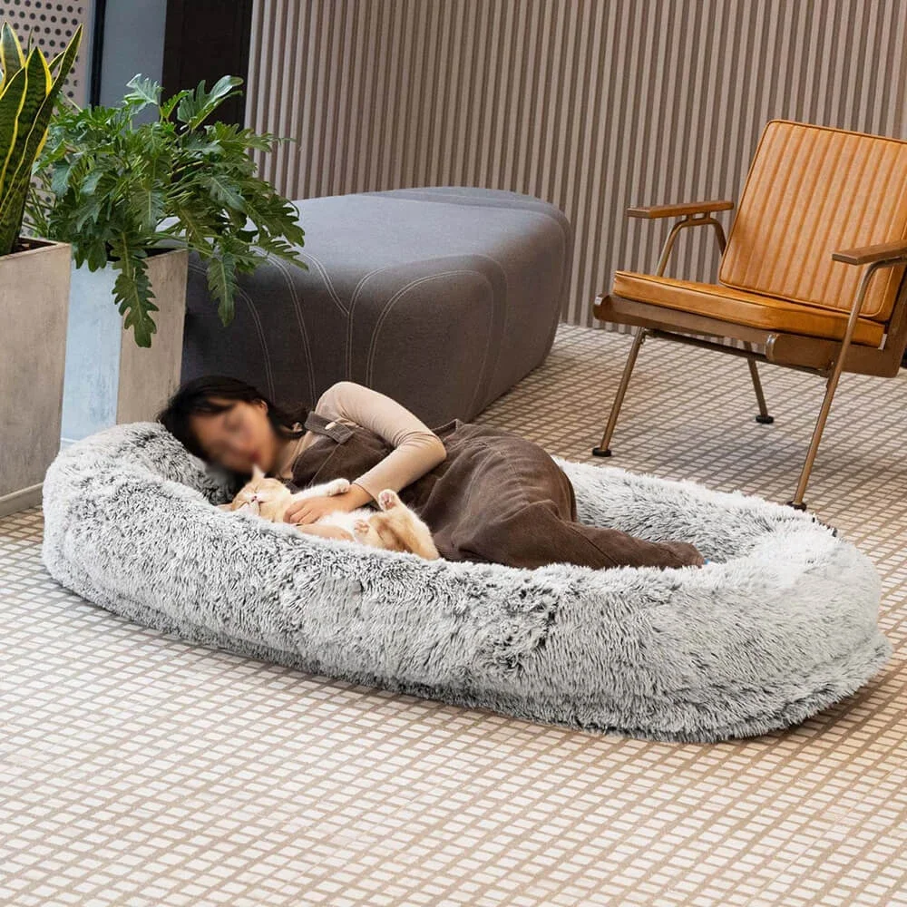 Super Large Dog Sofa Bed Round Dog Bed Plush Pet Kennel Mats Pet Cat Winter Warm Sleeping Floor Mats for Large