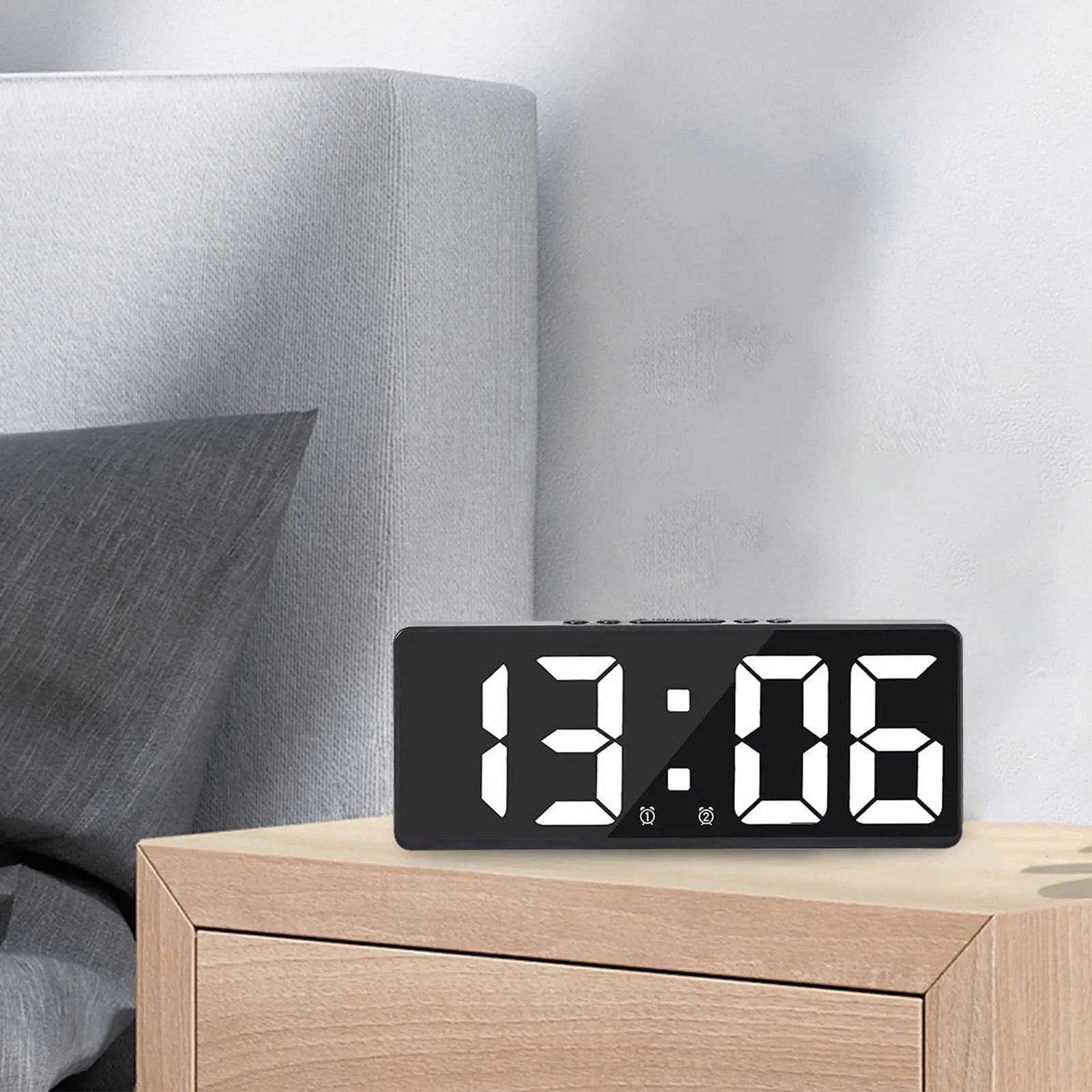 Alarm Clock Usb Charger Clock Large Numbers Charger Table Large