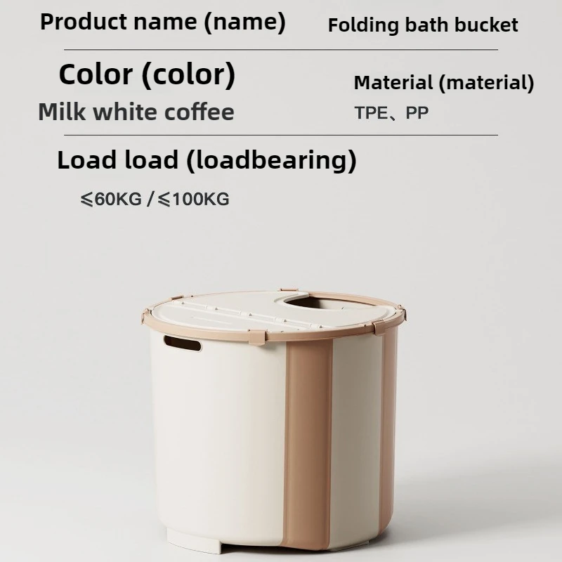 Installation-free Folding Bathtub Household Adult Bathtub Large Bathtub Children's Bath Bucket Portable Tub Pressure Relief 5