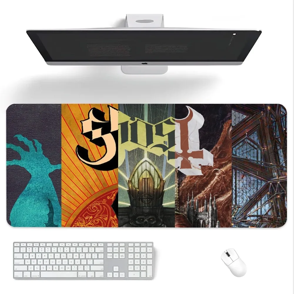 Rock Band Ghost 13 commandments Mouse Pad Computer Laptop Gaming Office Wrist Guard Non Slip Keyboard Pad 5