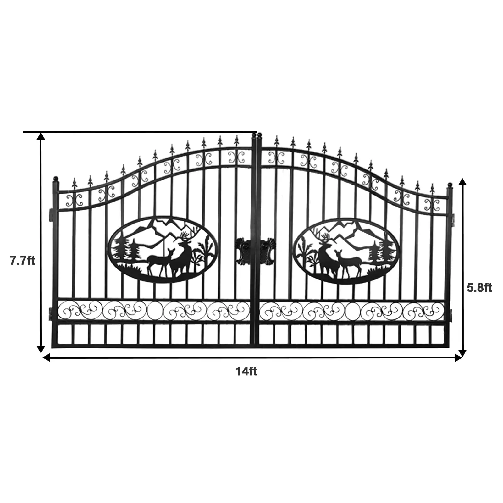 Chery Industrial Fence Gate Easily Assembled, Rodent Proof, Rot Proof, Waterproof, Easy, Durable Out door Iron Gate
