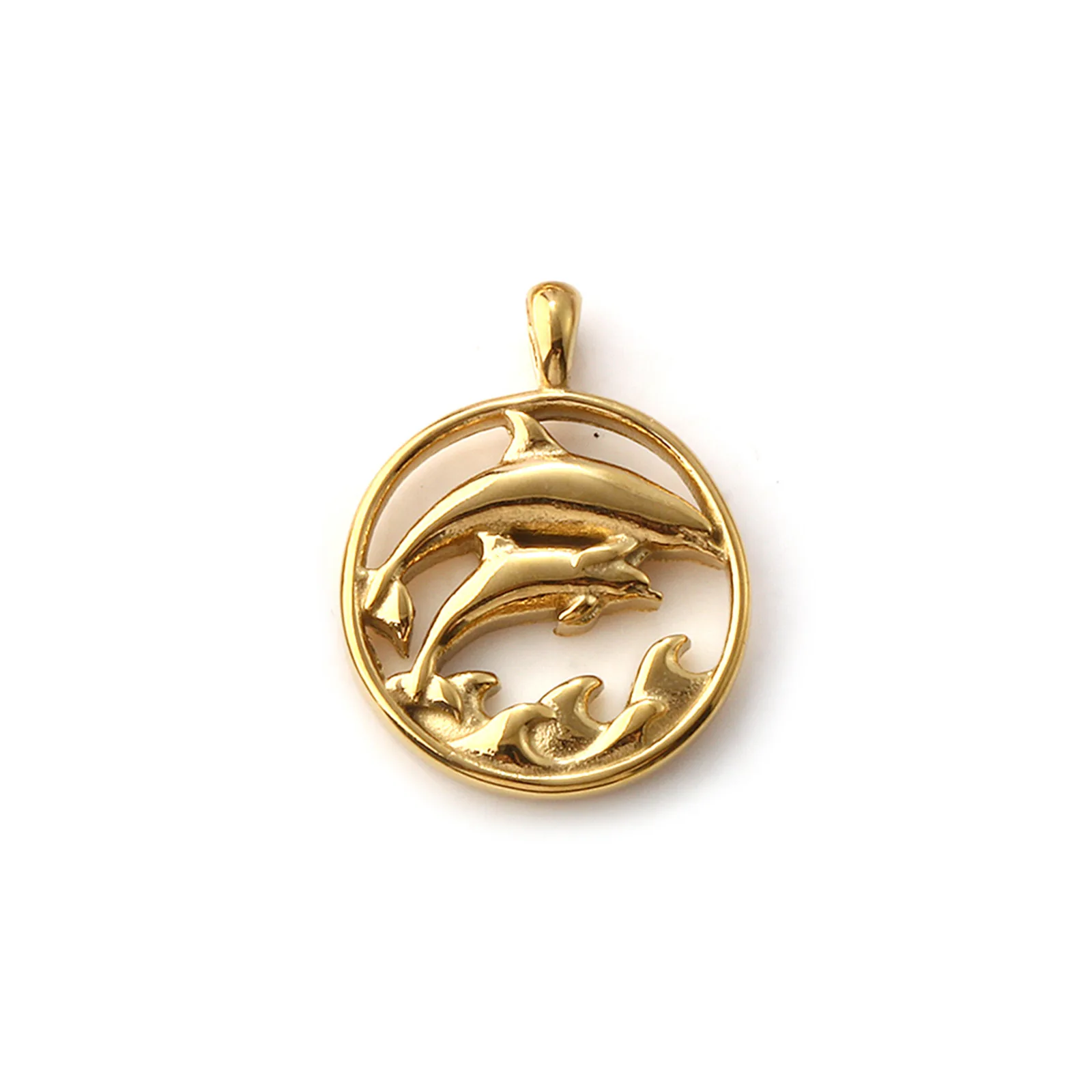 1 Stück 304 Edelstahl Ozean Schmuck Charms 18 Karat vergoldet Krabbe Fisch Garnelen Seestern Anhänger für DIY Halskette Schlüsselanhänger – Detail 15