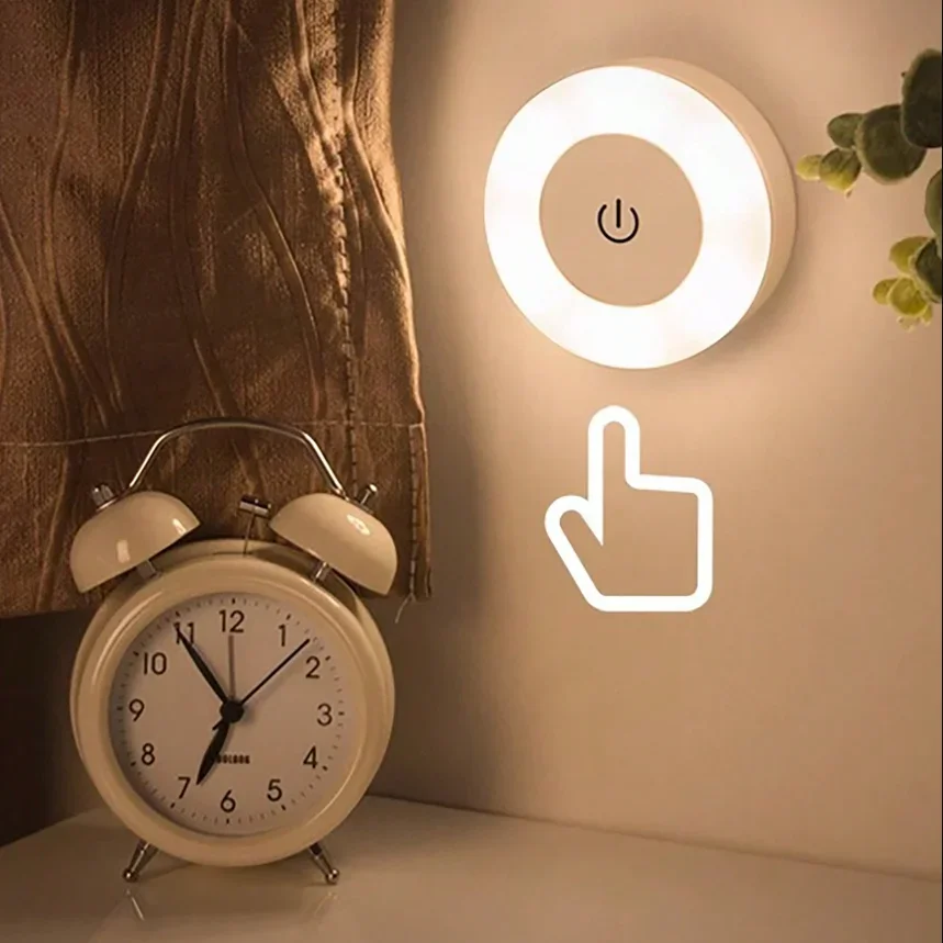 Led Wall Light Portable USB Rechargeable Night Light for Living Room Bedroom Lighting Lamps Bedside Lamp Touch Light Home Decor