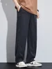 High Quality Summer Ultrathin Soft Lyocell Fabric Men's Casual Pants Elastic Waist Breathe Loose Straight Trousers Plus Size 5XL 4