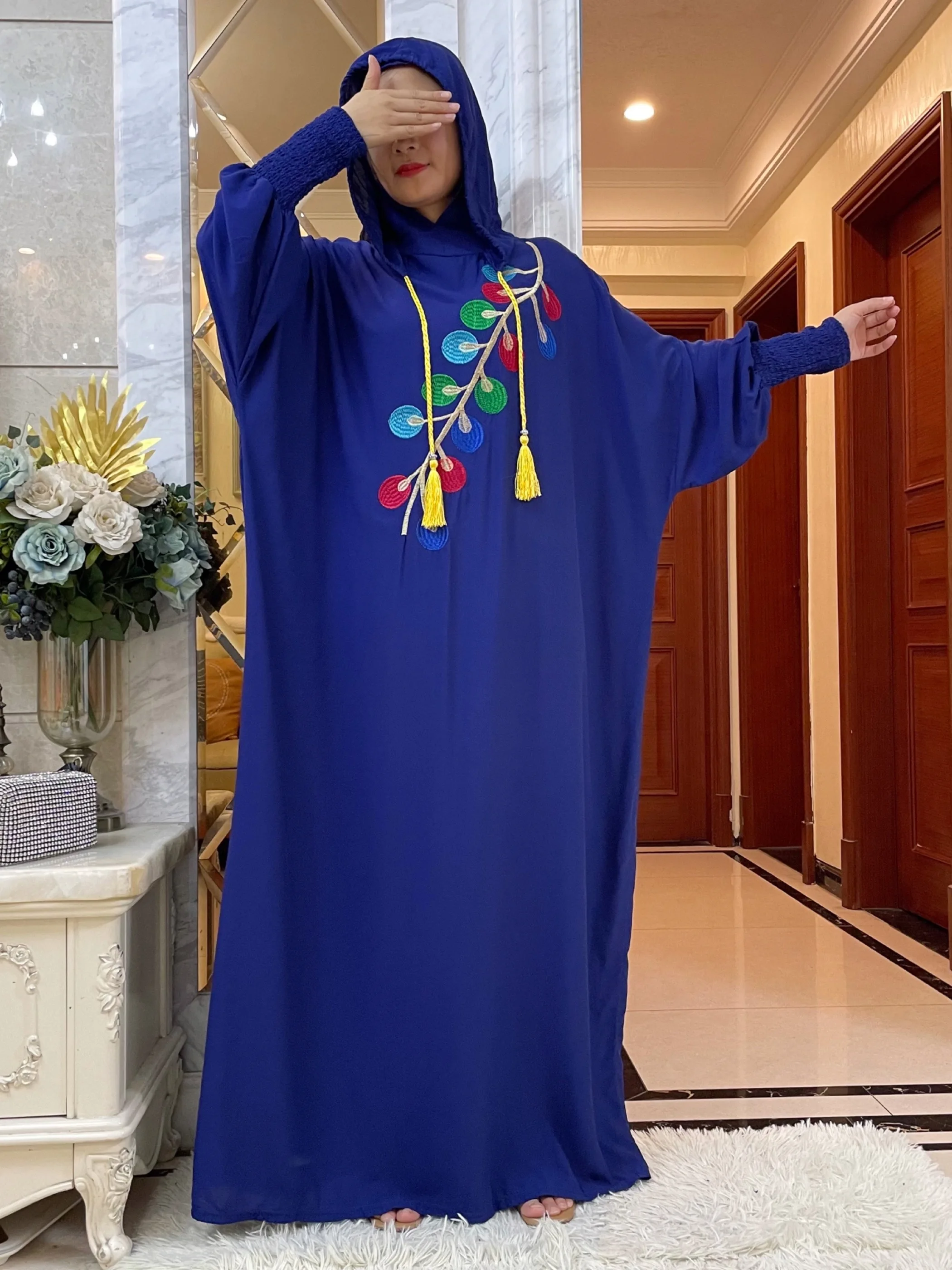

Рамадан две шляпы Abaya Дубай, Турция мусульманский ислам Саудовская Аравия рукав летучая мышь халат африканские платья для женщин Caftan Djellaba