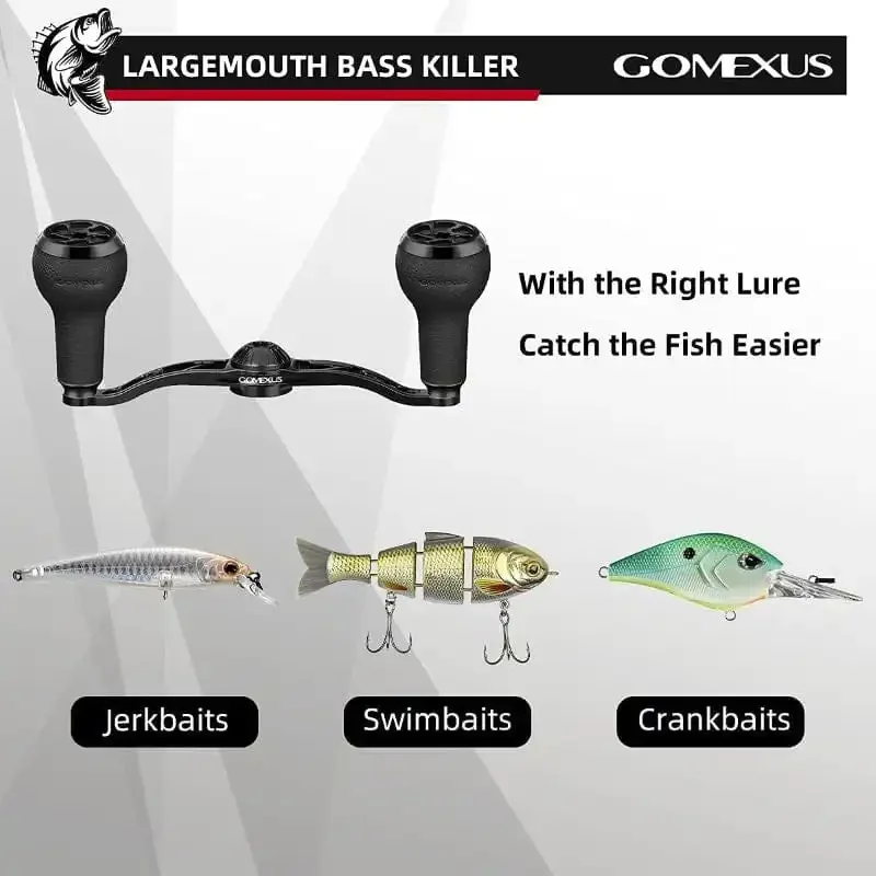 Poignée Gomexus TPE 27mm pour moulinets Shimano Daiwa, grip antidérapant pêche humide