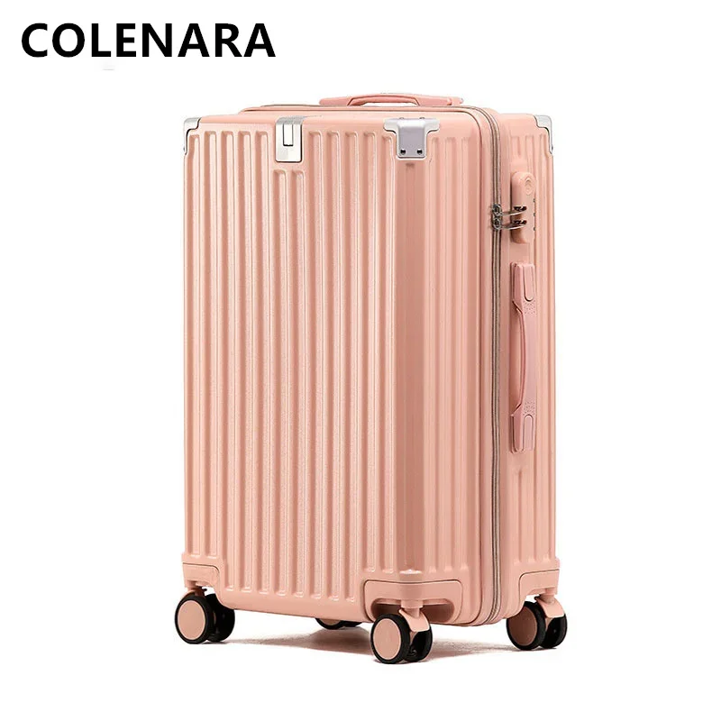 

COLENARA Luggage 22"24"26"28 Inch Men's Large Capacity Trolley Case 20" Zipper Boarding Box Women's PC Carry-on Suitcase