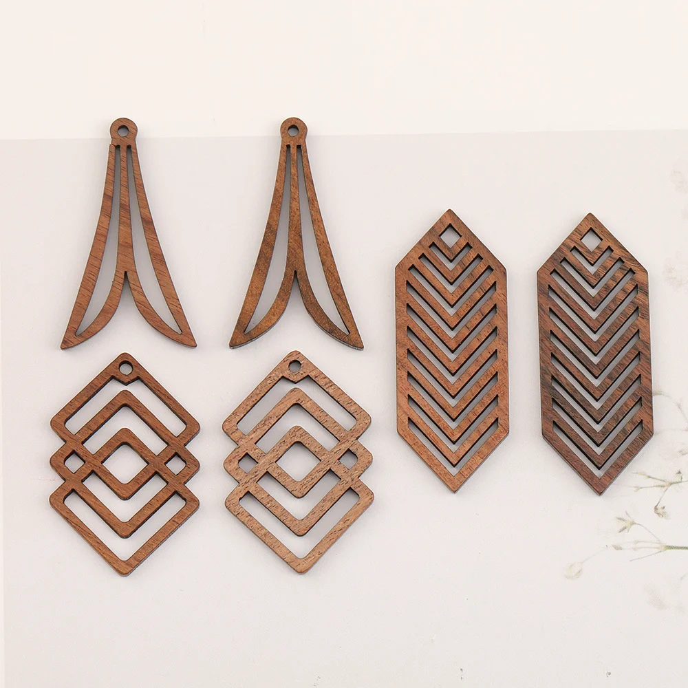 Cordial Design 50Pcs Earrings Pendant/Natural Wood/Geometry Shape/DIY Accessories/Hand Made/Jewelry Findings & Components/Charms - cordial
