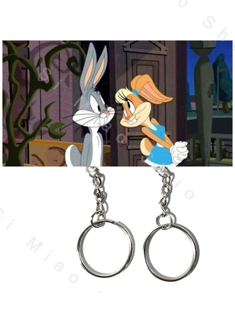 LLavero de conejito bonito de Anime, llavero montado en la pared para pareja, colgador de bolso, colgante, llavero pequeño de regalo, llavero creativo, decoración del hogar