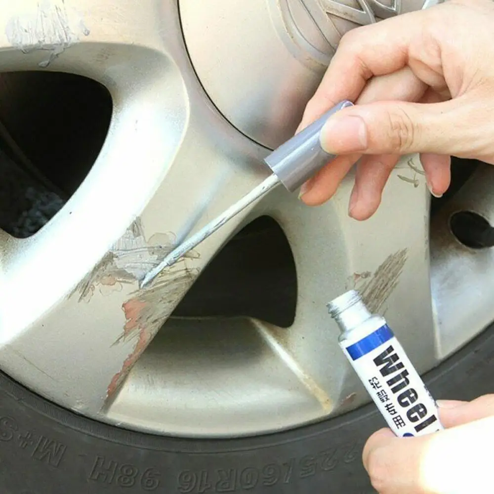Aluminum Alloy Wheel Hub Renovation Paint Brush Wheel Automobile Scratch Pen Hub Silver Spray Paint Repair K1X1 wheel scratch repair kit