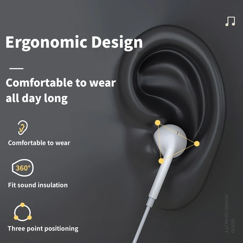 Original Type C Wired Earphone For Samsung Galaxy S25 S24 S23 S21 S22 Ultra Plus 3.5mm Earbuds HD MIC Headphones A54 A34 A53 A53 4