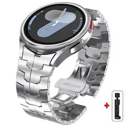 Premium Stainless Steel Watch Strap - No Gaps Design, Quick Release Bracelet - Galaxy 4 Clasic 46mm (Silver - Tool)