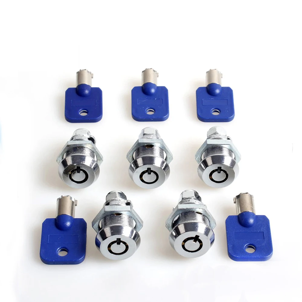 

5Pcs Cam Lock 27mm Length For Pinball Machine Arcade Cabinet Door Cupboard Lock Zinc Alloy Housing Locks and Keys For Coins Door