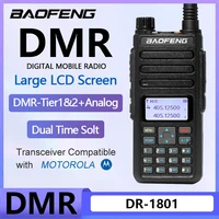 Baofeng DR 1801 Walkie Talkie Large Screem Tier 1+2 Dual Time Slot Digital Dual band 136-174 400-470MHz Portabsle Two Way Radio 1
