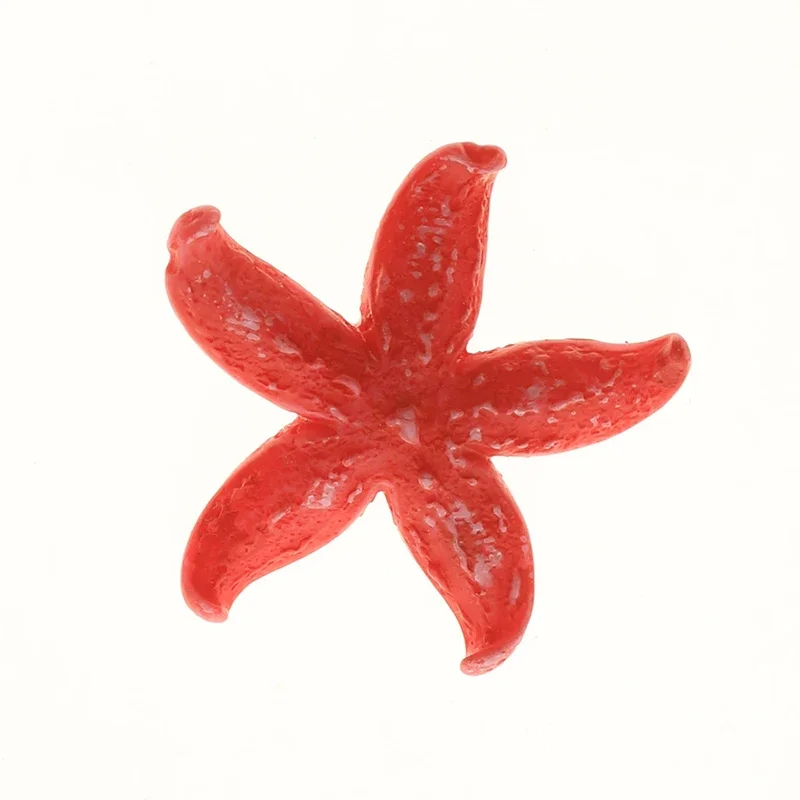 1Pc Coral Starfish Aquarium Scenery Ornaments Simulation Resin Starfish for Fish Tank Aquarium Decoration Yellow/White/Blue/Red