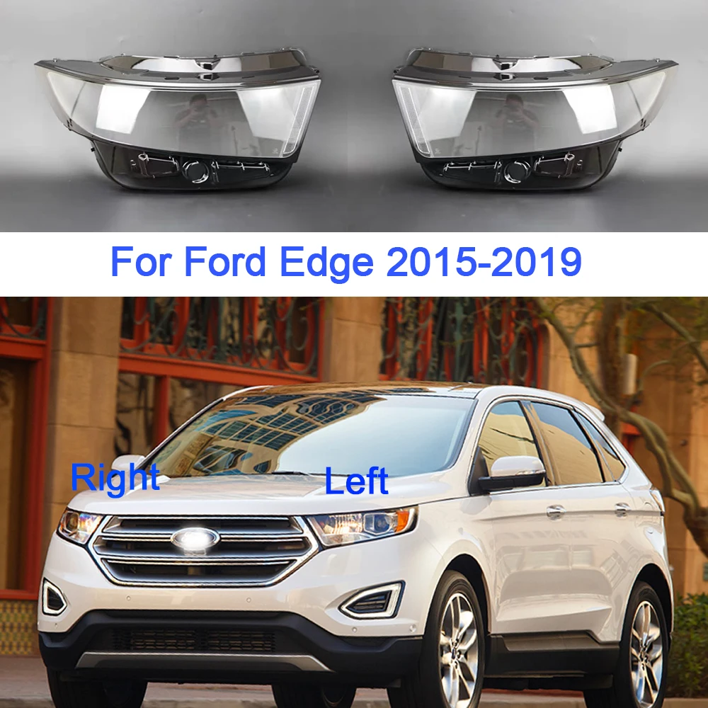 

For Ford Edge 2015 2016 2017 2018 2019 Car Headlight Glass Plexiglass Lens Cover Transparent Headlamp Shell Car Accessories