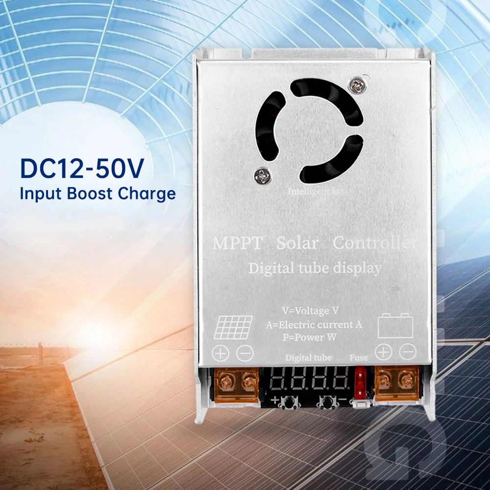 MPPT 450W Solar Booster Controller DC12-50V Step-up Charging For 24V 36V 48V 60V 72V For Lead acid/Lithium /Colloidal Batteries