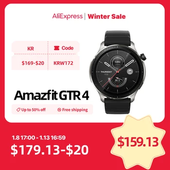 새로운 Amazfit GTR 4 GTR4 Smartwatch 150 스포츠 모드 블루투스 전화 스마트 워치 Alexa 내장 14 일 배터리 수명