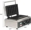 Commercial 6Pcs Waffle Makers Hot dog Making Machine 6 Grid Crispy Machine Stainless Steel Body 1550W 110V (Black) 2
