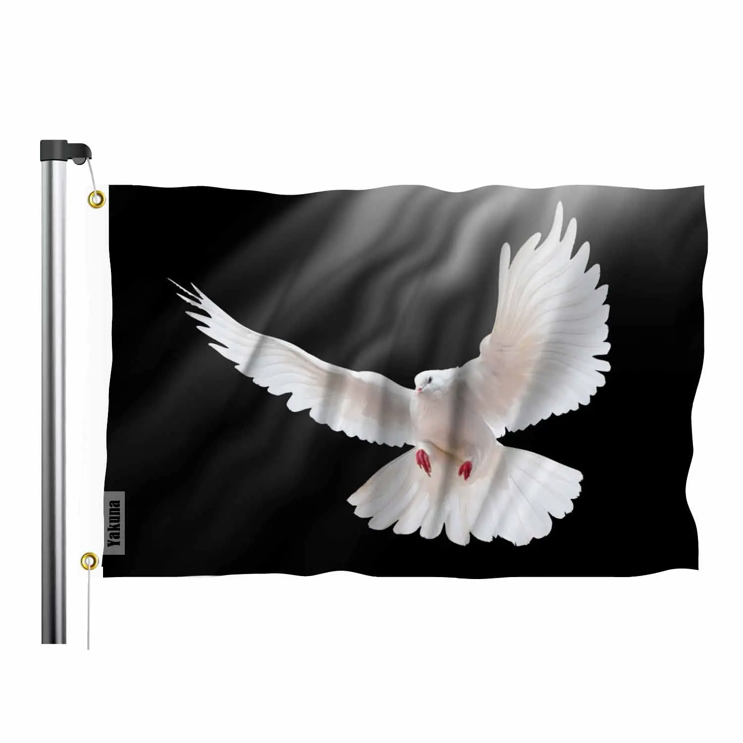 Peace In Heart Flagge – 90x150cm Polyester-Banner Für Frieden & Liebe, Mit Messingösen Für Garten & Zimmer
