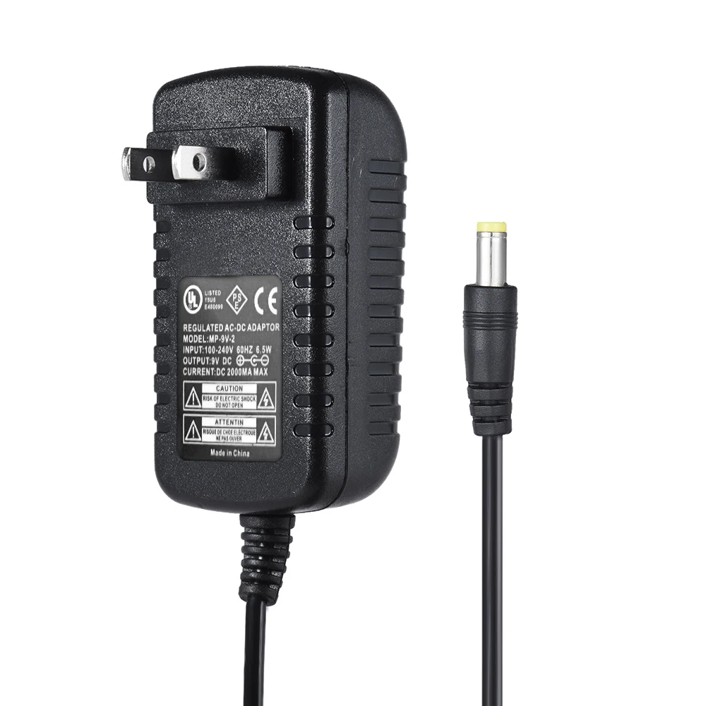 MAT-9V 2A Effect Power Supply Adapter Guitar and Bass Effects 100~240V/110~240V Input EU and US Plugs