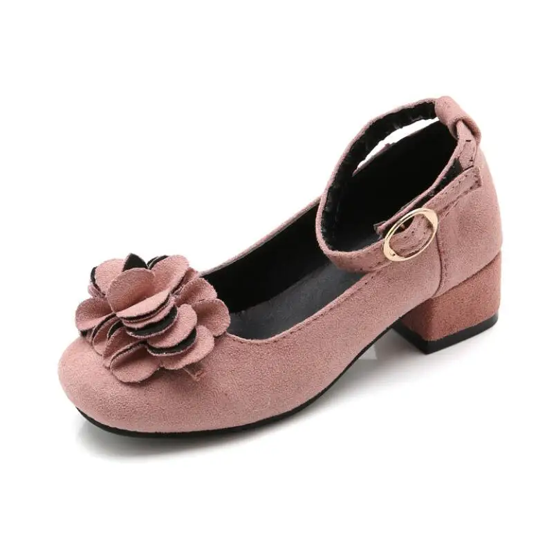 Kids Leather Shoes Girls Wedding Dress Shoes Children Princess Flower Leather Sandals For Girls Casual Dance Flat Sandals