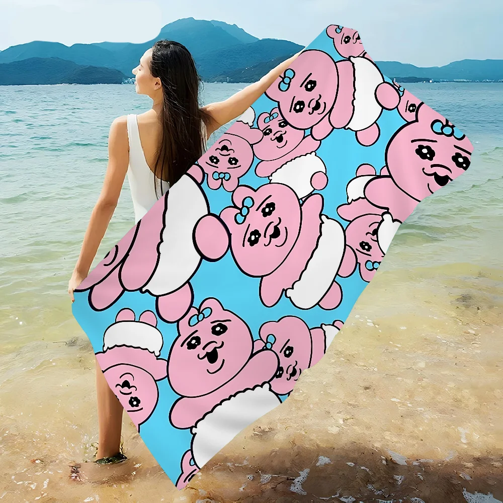 Kawaii O-Opanchu Usagi Beach Towel Cartoon Cute Summer Kids Large Bath Pool Beach Towel Microfiber Absorbent For Swimming Travel 6