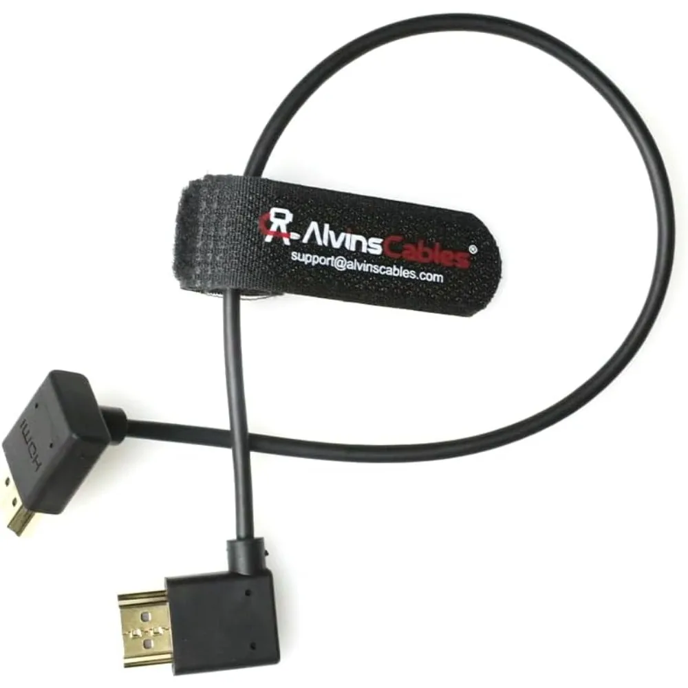 알빈 케이블 8K 2.1 HDMI 케이블 (아톰오스 닌자용), 8K@60Hz 4K@120Hz 고속 HDMI 케이블 (Z CAM용), 직각 30cm | 11.8인치