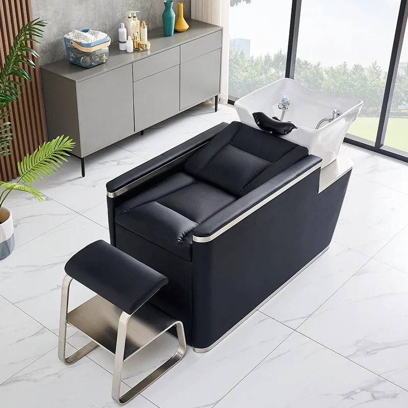 Luxury Lounge Comfort Shampoo Chairs Haircutting Minimalistic Beauty Shampoo Chairs Shower Hair Sillas Salon Furniture WZ50SC