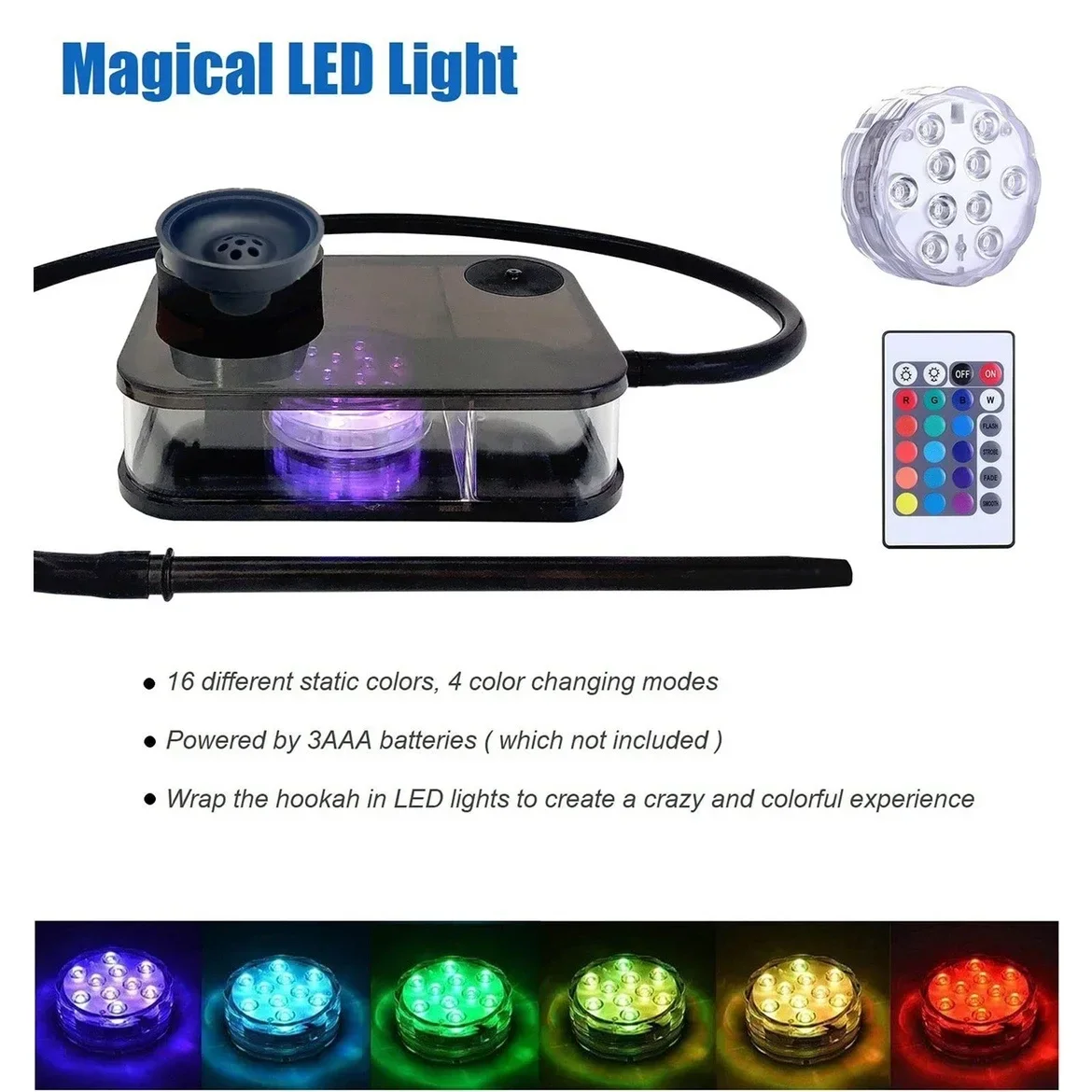 Portable LED Tobacco Pipes Smoking Grass Hookah Set with Chicha Bowl Carbon Holder Complete Shisha Box Acrylic Pipe Kit tobacco smoking accessories herb smoking pipe hookah water pipe