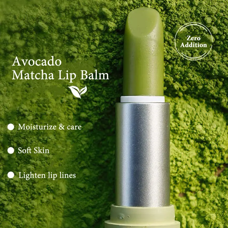 Avocado Matcha Stick Lip Balm Long lasting Nutritious Lip Balm Prevents Dryness and Reduces Lip Lines Lip Care